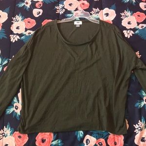 Olive green long sleeved shirt